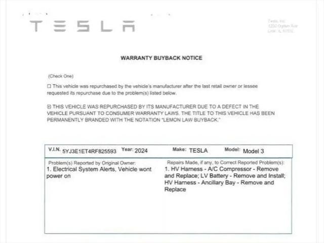 2024 Tesla Model 3 Performance All-Wheel Drive