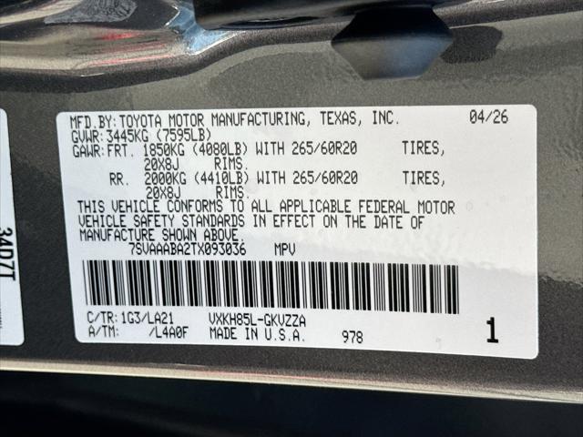2026 Toyota Sequoia Platinum