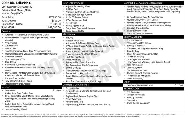 2022 Kia Telluride S