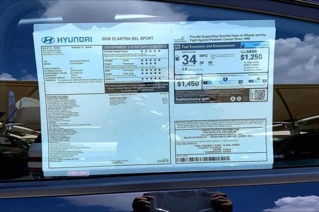 2026 Hyundai Elantra SEL Sport