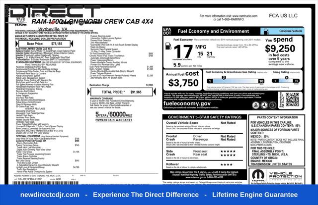 2025 RAM 1500 Limited Longhorn Crew Cab 4x4 57 Box