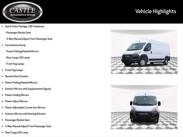 2026 Ram ProMaster 2500 Cargo Van Tradesman High Roof 159 WB w/Pass Seat