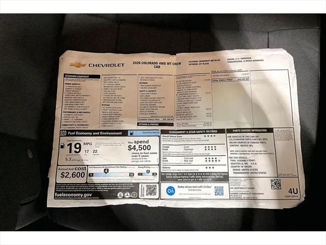 2026 Chevrolet Colorado WT, 4WD