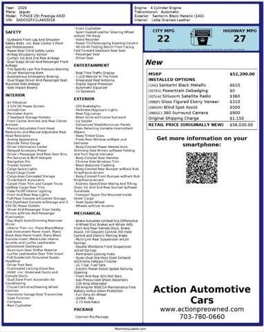 2020 Jaguar F-PACE Prestige P250 AWD Automatic