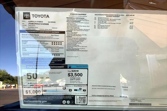 2026 Toyota Corolla Hybrid Hybrid XLE