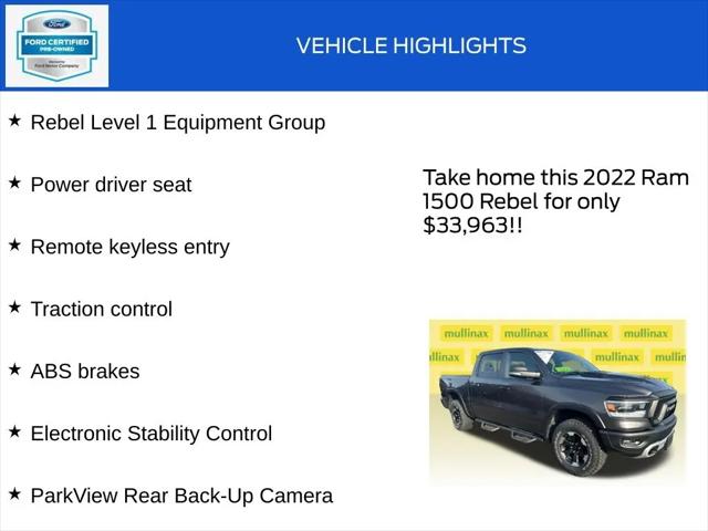 2022 Ram 1500 Rebel Crew Cab 4x4 5'7" Box