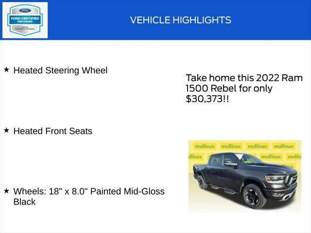 2022 Ram 1500 Rebel Crew Cab 4x4 5'7" Box