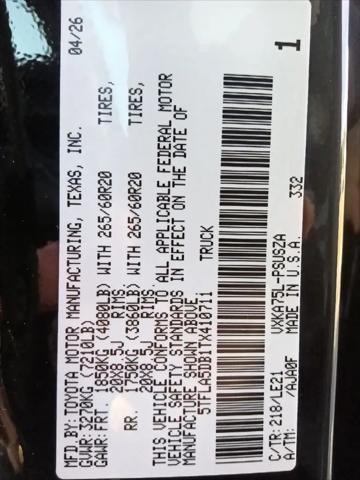 2026 Toyota Tundra SR5 CrewMax 5.5' Bed