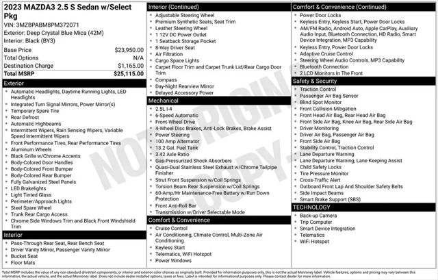 2023 Mazda Mazda3 2.5 S Select