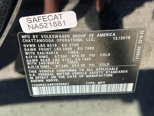 2019 Volkswagen Atlas 3.6L V6 SE w/Technology
