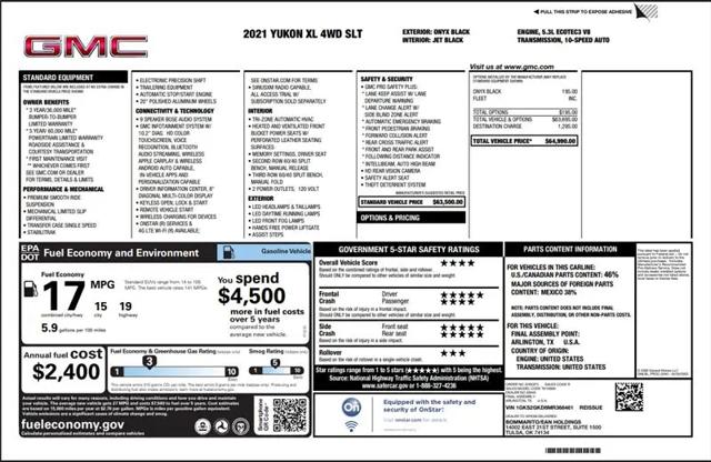 2021 GMC Yukon XL 4WD SLT