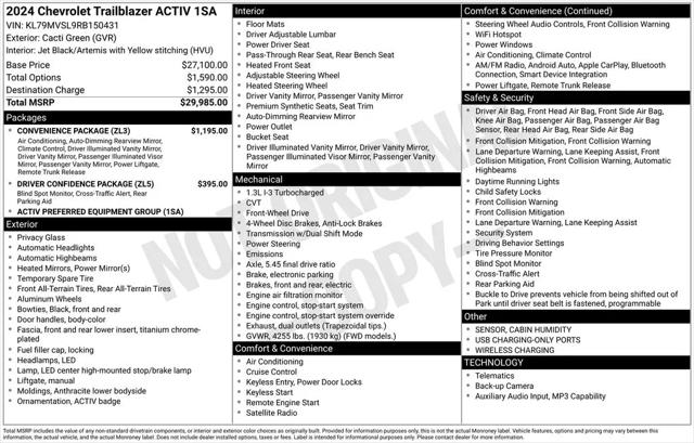 2024 Chevrolet TrailBlazer FWD ACTIV