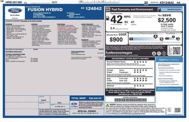 2019 Ford Fusion Hybrid SE for sale in Greensboro, NC