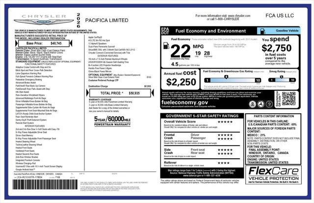 2026 Chrysler Pacifica Limited