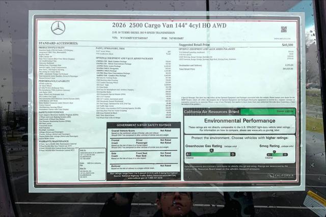 2026 Mercedes-Benz Sprinter 2500 Standard Roof 4-Cyl Diesel HO