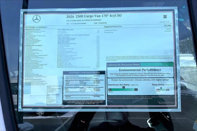 2026 Mercedes-Benz Sprinter 2500 High Roof 4-Cyl Diesel
