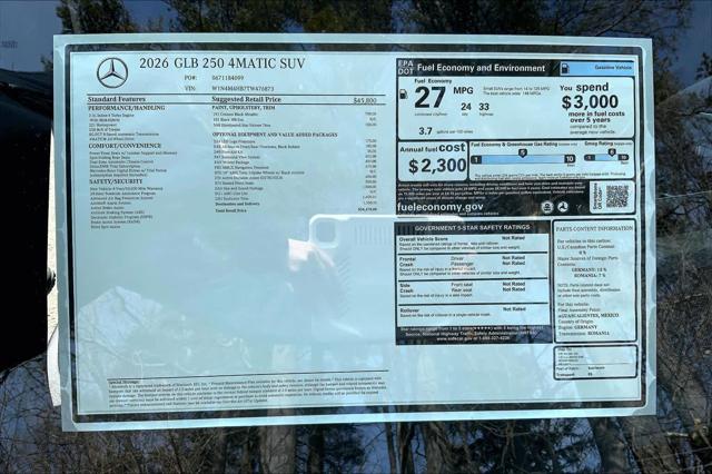 2026 Mercedes-Benz GLB 4MATIC
