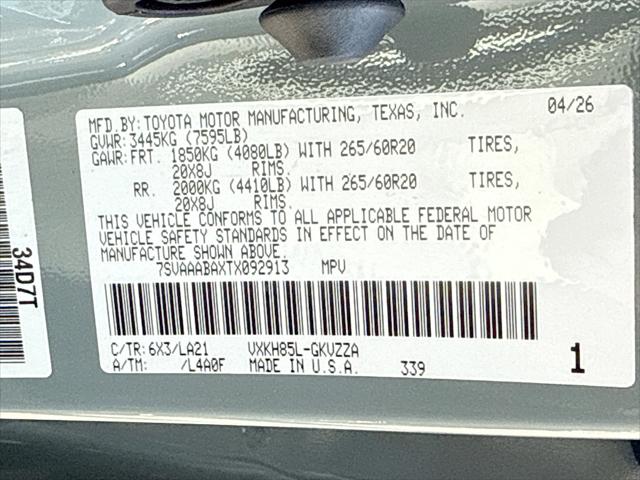 2026 Toyota Sequoia Platinum