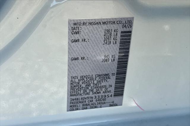 2026 Nissan Altima SV FWD