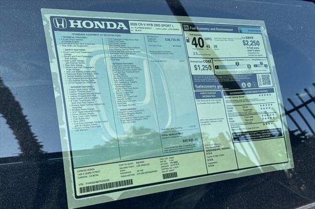 2026 Honda CR-V Hybrid 2WD Sport-L
