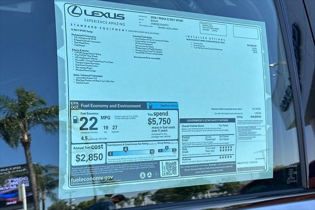 2026 Lexus IS 350 F SPORT Design