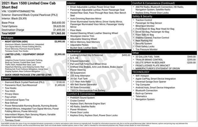 2021 Ram 1500 Limited Crew Cab 4x4 5'7" Box