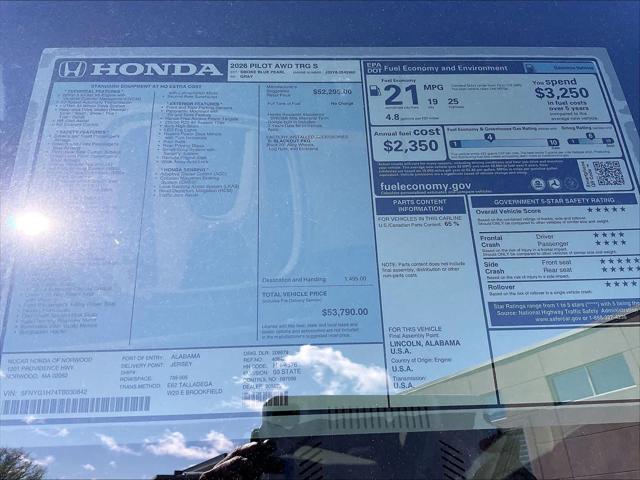 2026 Honda Pilot Touring Blackout