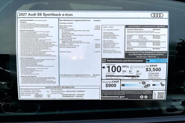 2027 Audi S6 e-tron Premium Plus
