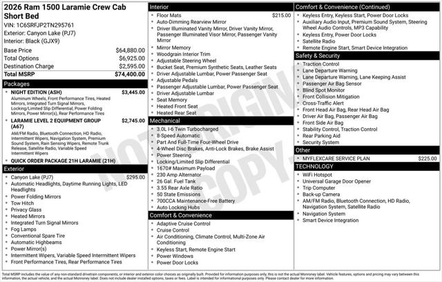 2026 Ram 1500 Laramie Crew Cab 4x4 57 Box