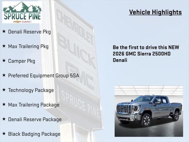 2026 GMC Sierra 2500HD Crew Cab, Standard Bed, Denali, 4WD