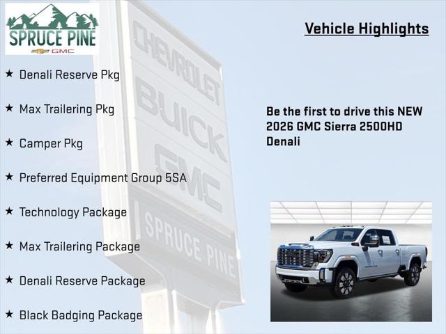 2026 GMC Sierra 2500HD Crew Cab, Standard Bed, Denali, 4WD