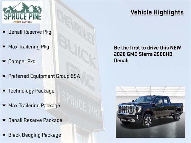 2026 GMC Sierra 2500HD Crew Cab, Standard Bed, Denali, 4WD
