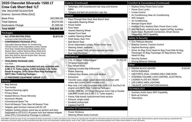 2020 Chevrolet Silverado 1500 4WD Crew Cab Short Bed LT