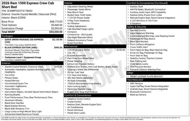 2026 Ram 1500 Express Crew Cab 4x4 57 Box