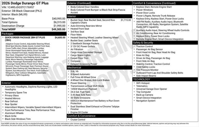 2026 Dodge Durango GT Plus AWD