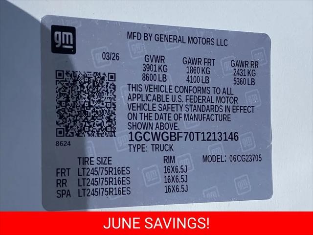 2026 Chevrolet Express Cargo Van 2500 Extended Wheelbase, WT, RWD