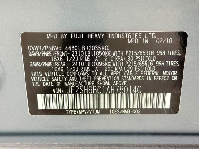 2010 Subaru Forester 2.5X