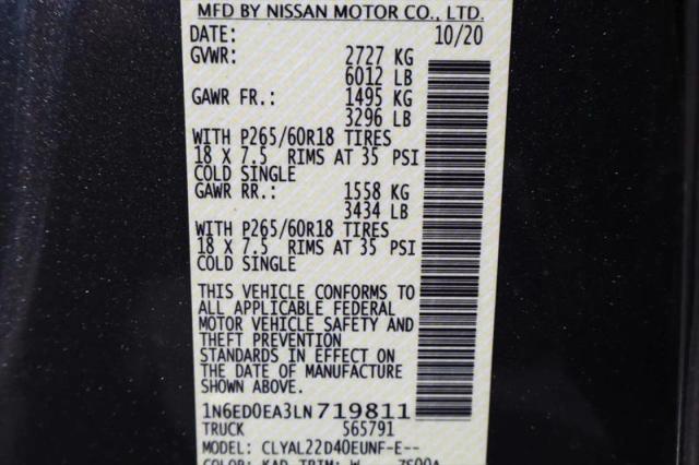 2020 Nissan Frontier Crew Cab SV 4x2