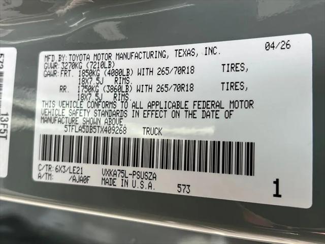 2026 Toyota Tundra SR5 CrewMax 5.5' Bed