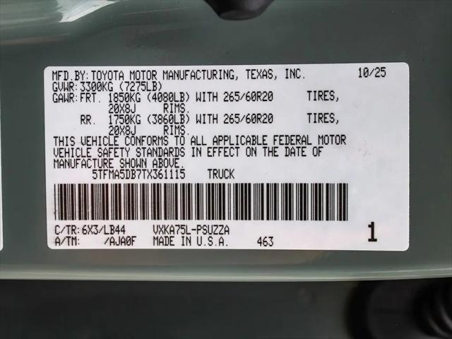 2026 Toyota Tundra 1794 Edition CrewMax 5.5' Bed
