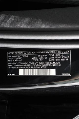 2026 Volvo XC90 Plug-In Hybrid Core, T8 AWD, Electric/Gasoline, Bright, 7 Seats