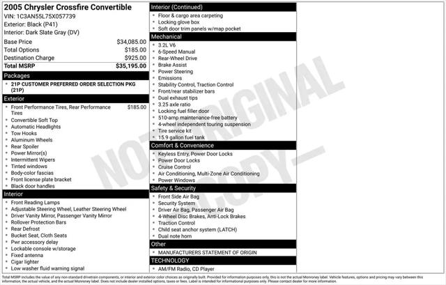 2005 Chrysler Crossfire Base