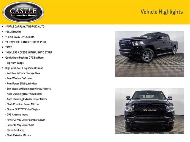 2022 Ram 1500 Big Horn Crew Cab 4x4 5'7" Box