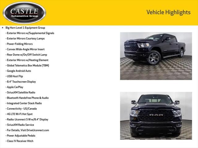 2022 Ram 1500 Big Horn Crew Cab 4x4 5'7" Box
