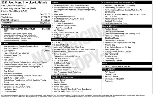 2023 Jeep Grand Cherokee L Altitude 4x4