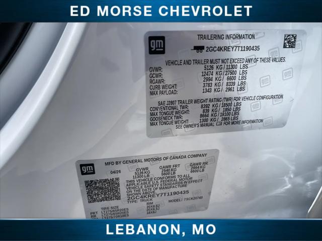 2026 Chevrolet Silverado 2500HD Crew Cab, Standard Bed, High Country, 4WD