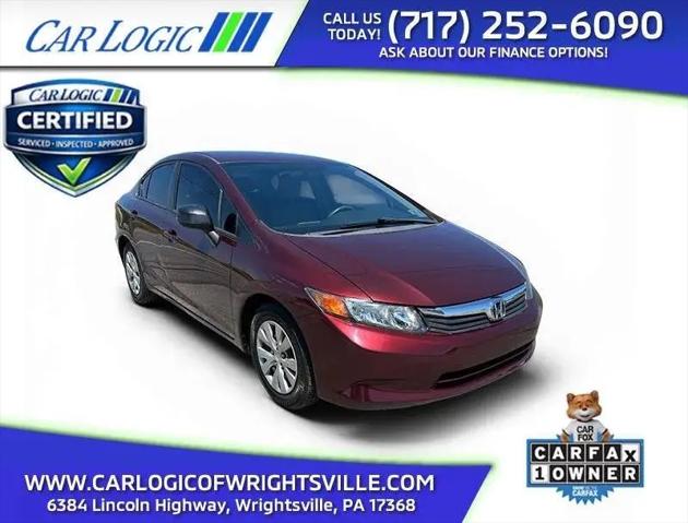 2012 Honda Civic LX for sale in Wrightsville, PA