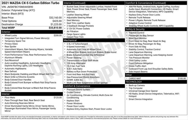 2021 Mazda CX-5 Carbon Edition Turbo