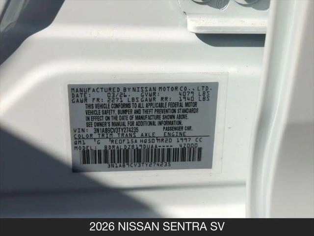 2026 Nissan Sentra SV