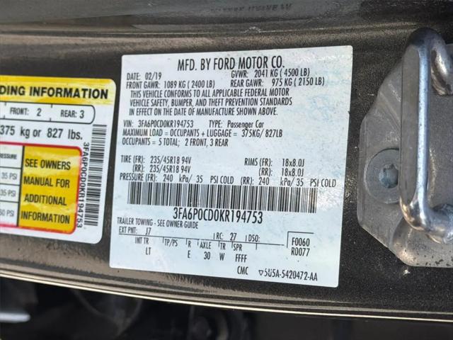 2019 Ford Fusion SEL